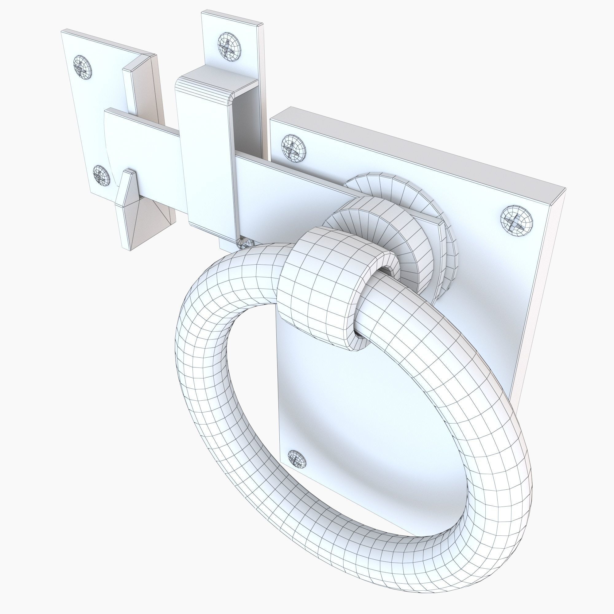 Gate Ring Latche 3D model_8