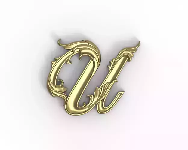Letter U floral