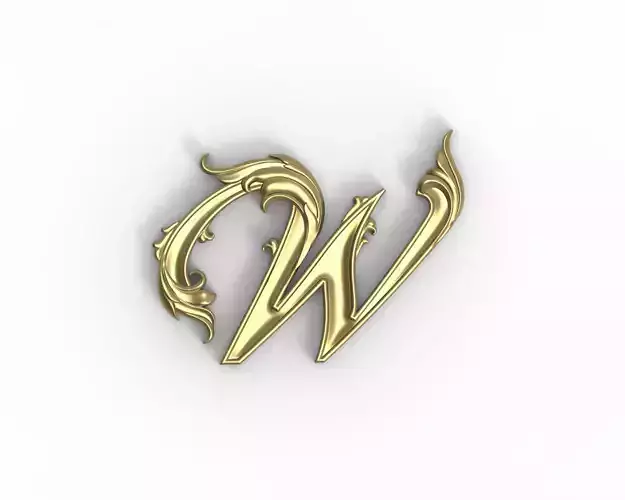 Letter W floral