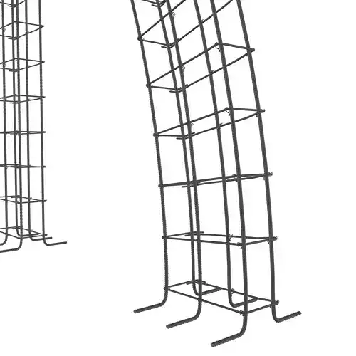Construction Re-Enforcement Columns And Rebar Design Low-poly 3D model