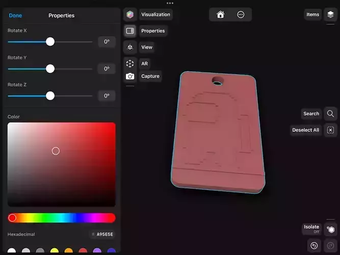 Simple among us keychain 