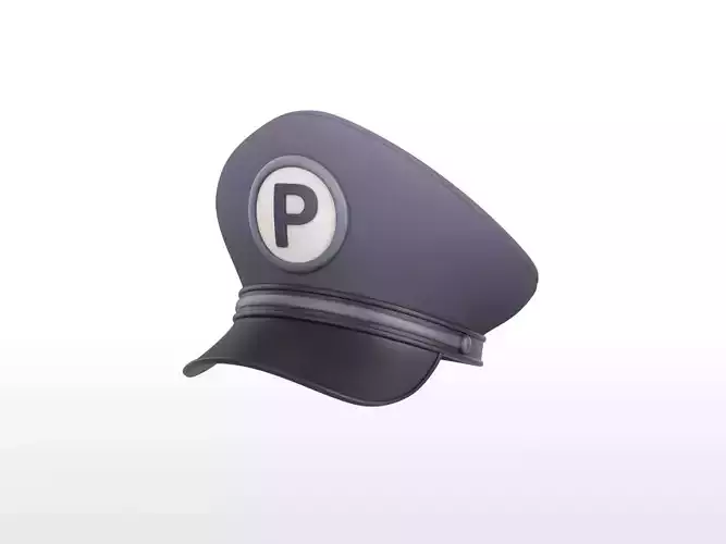 Hat035 Police Officer Hat 3D model