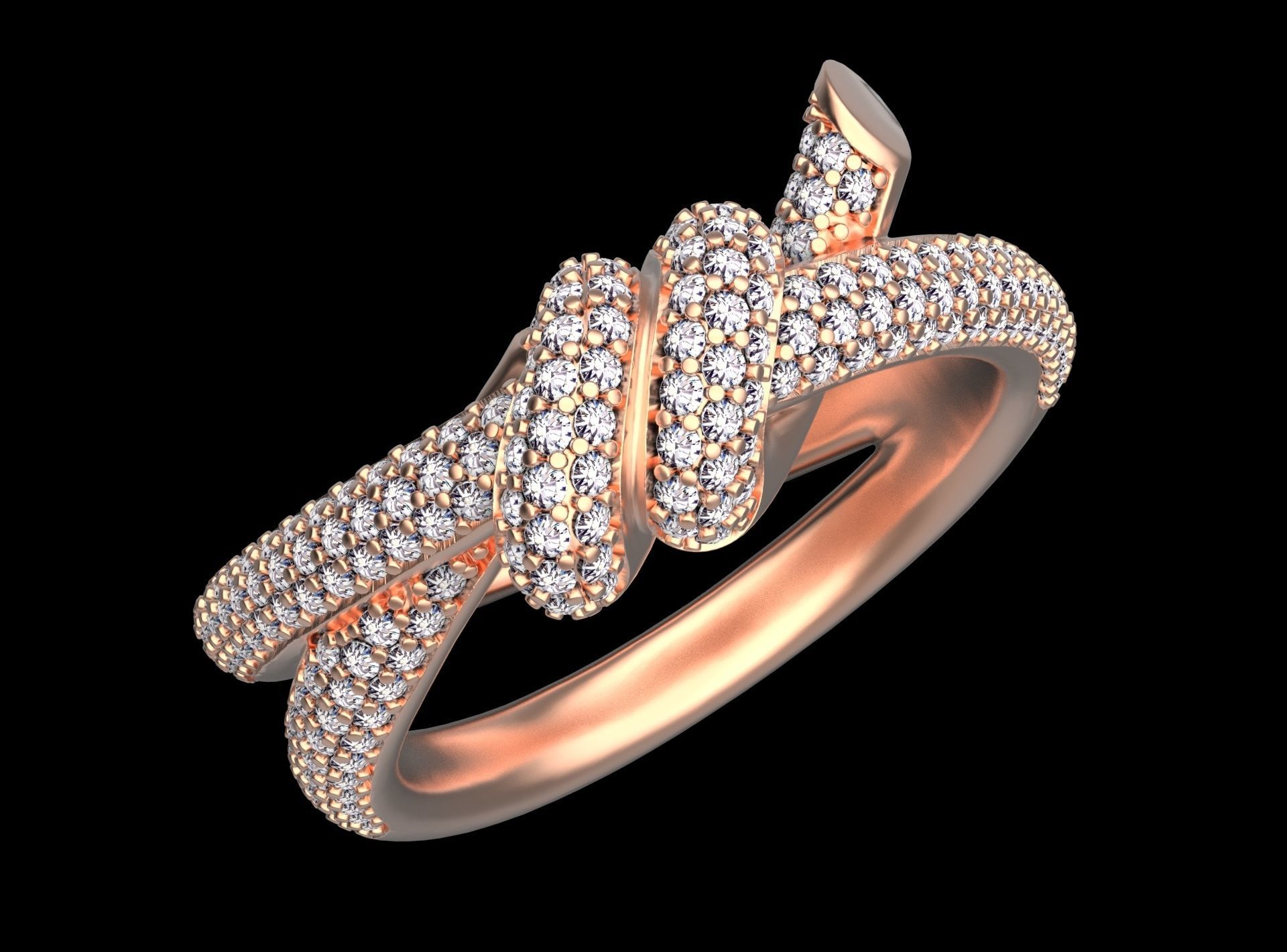 ring knot 3D print model_54