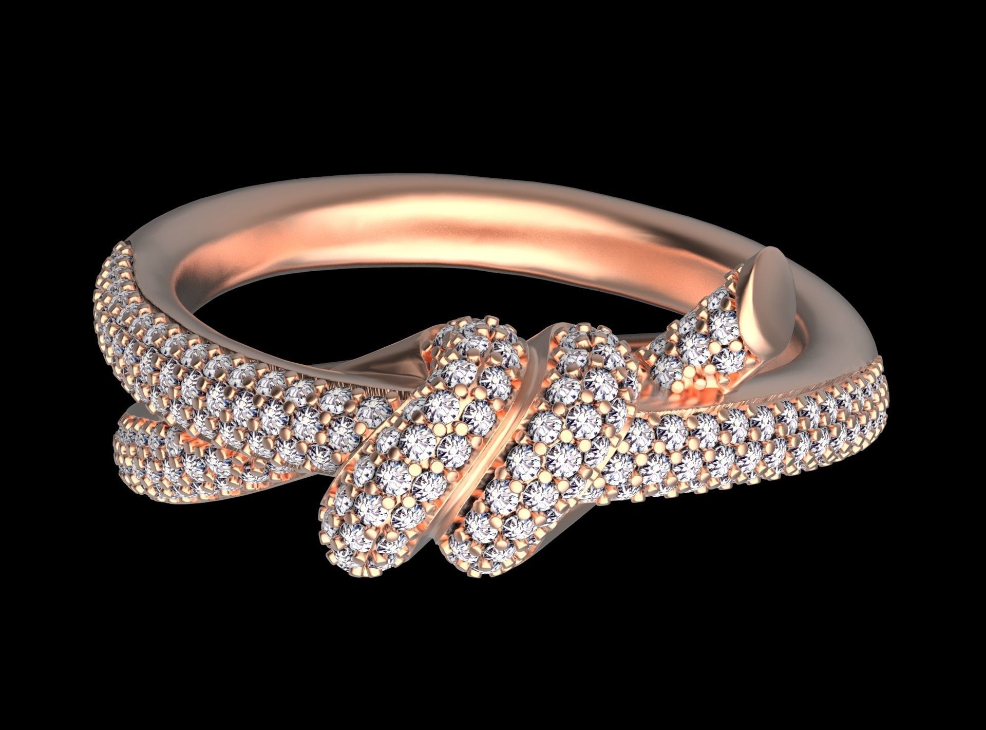 ring knot 3D print model_5