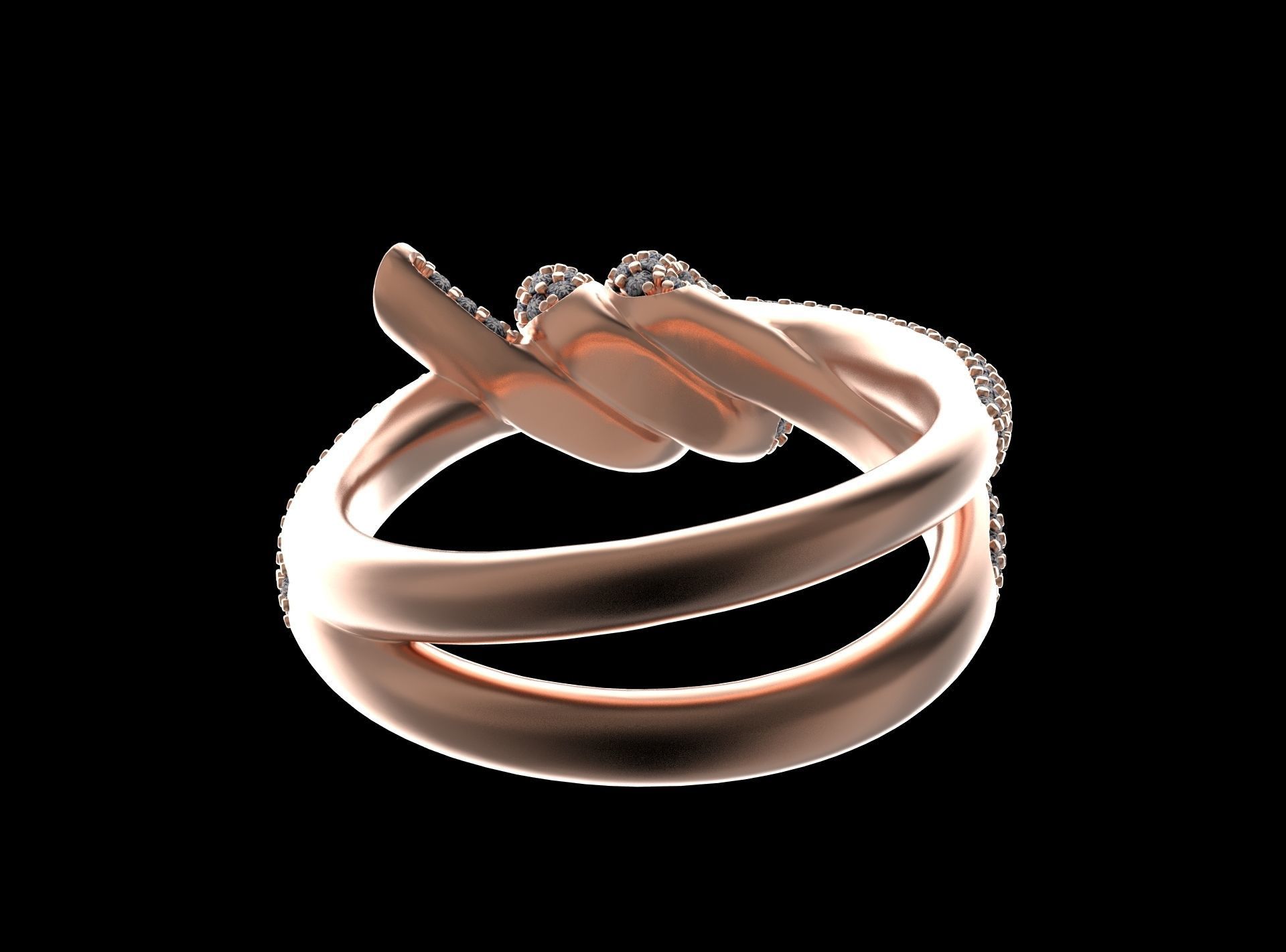 ring knot 3D print model_9