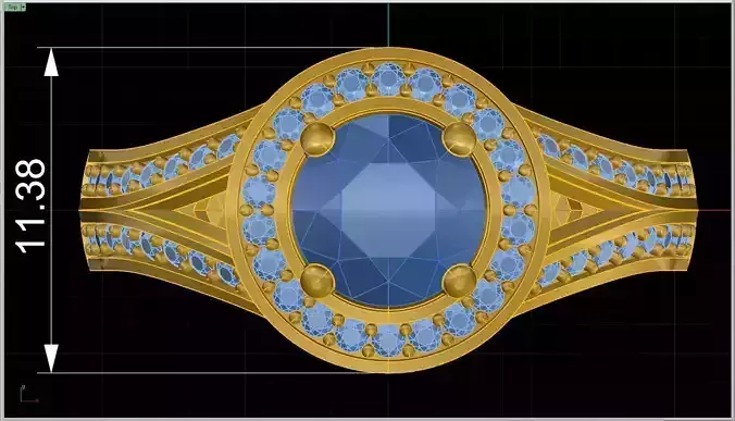 Ring Round stone 6mm Multiple ring size