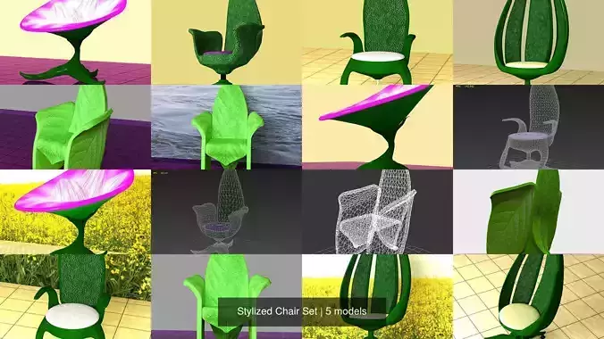 Stylized Chair Set