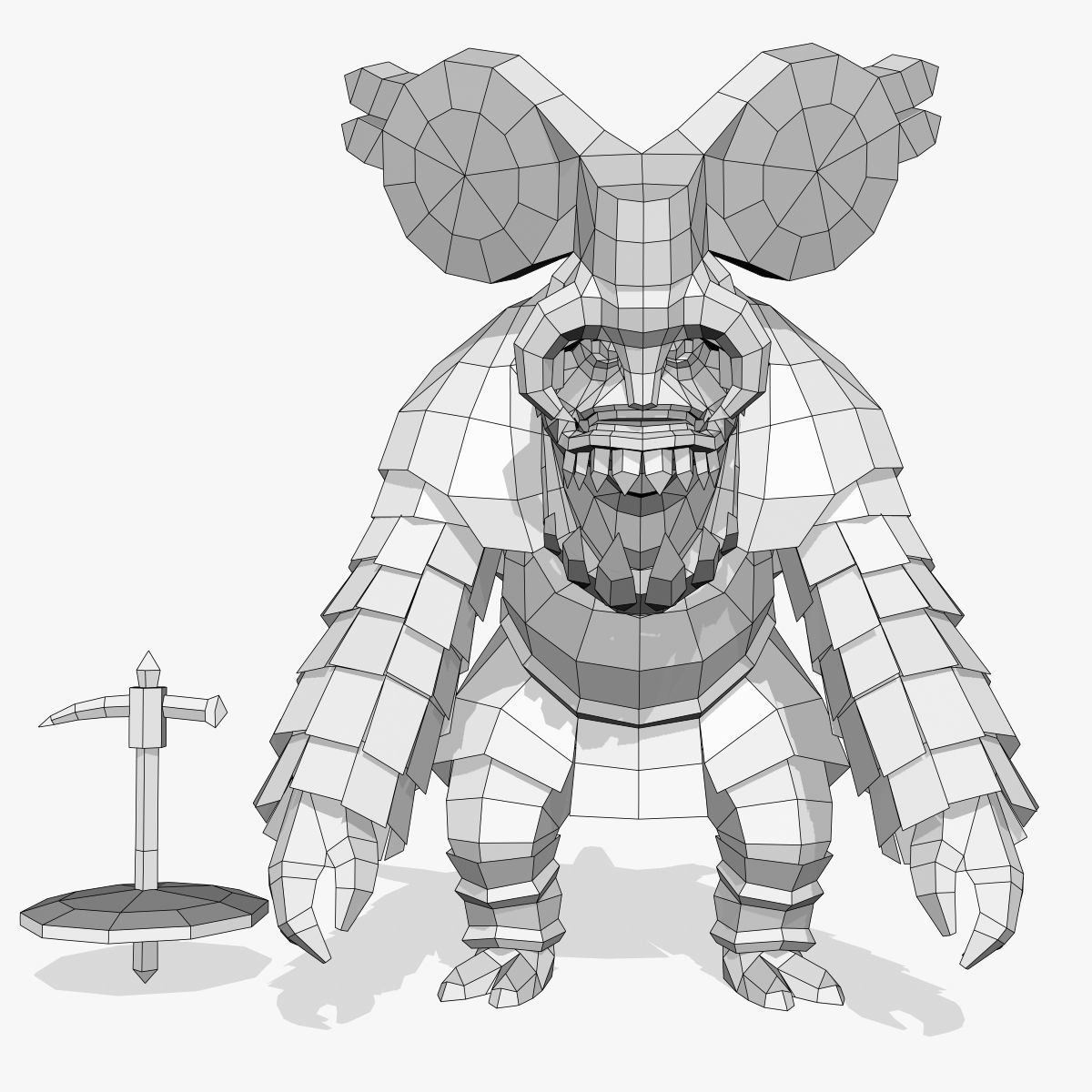 fantasy monster Creature a1 Low-poly 3D model_5