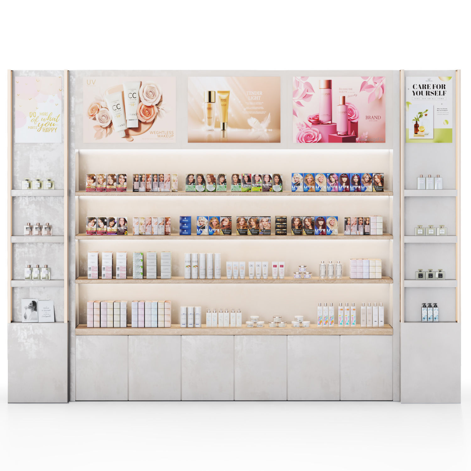 showcase 04 store stand Low-poly 3D model_5