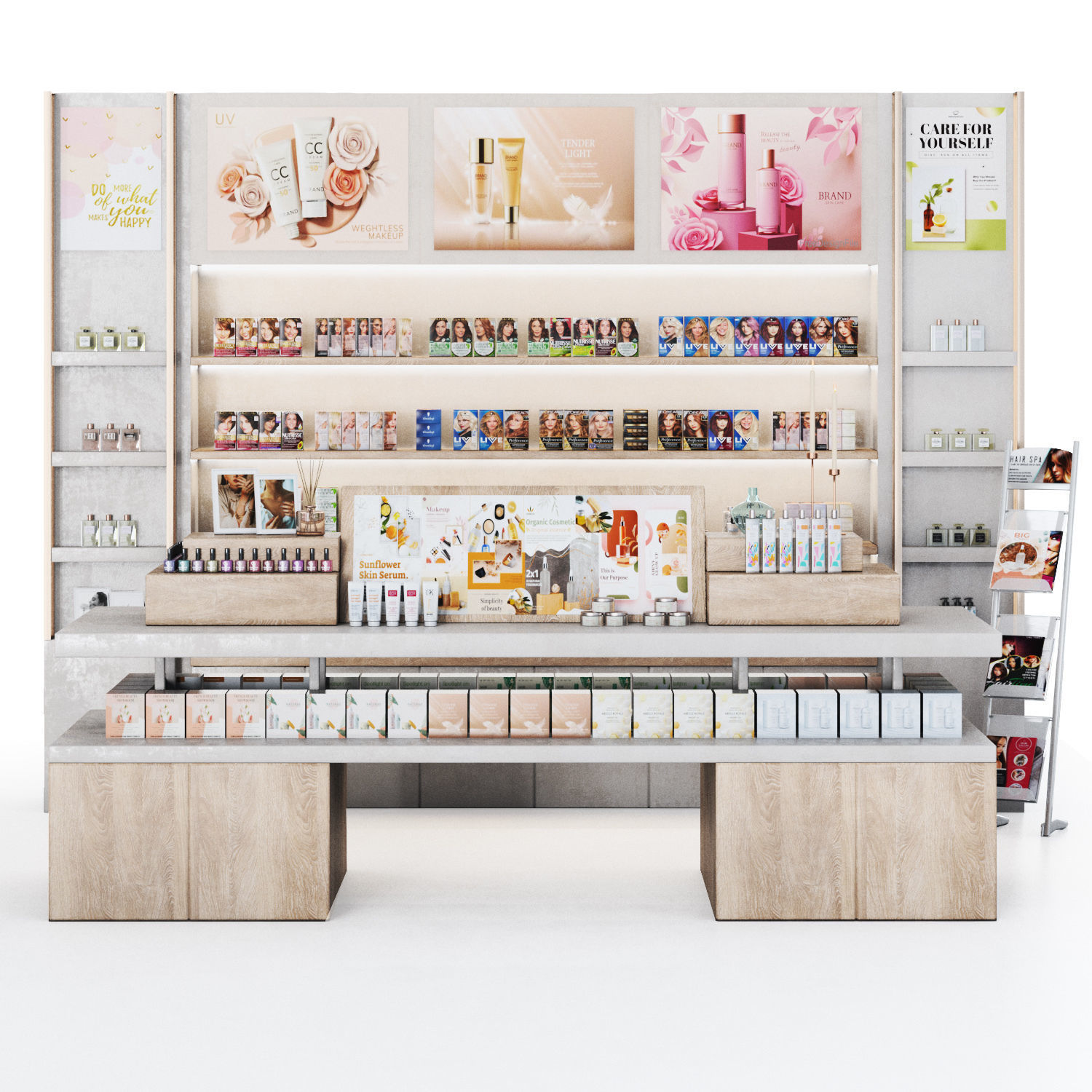 showcase 04 store stand Low-poly 3D model_3