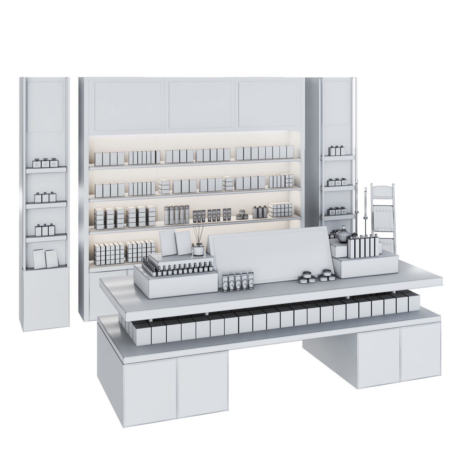 showcase 04 store stand Low-poly 3D model_7