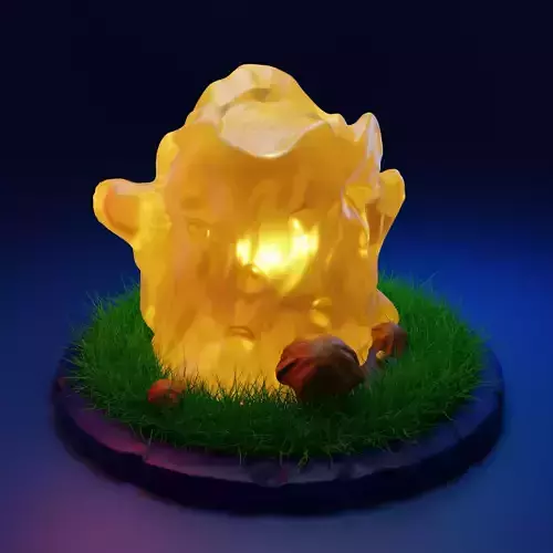 Fluorescent tree stump