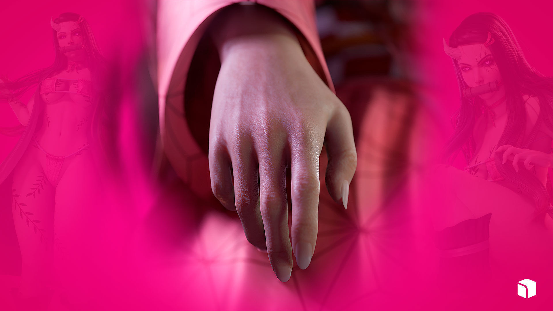 Nezuko Kamado - Game Ready - Low Poly Low-poly 3D model_13