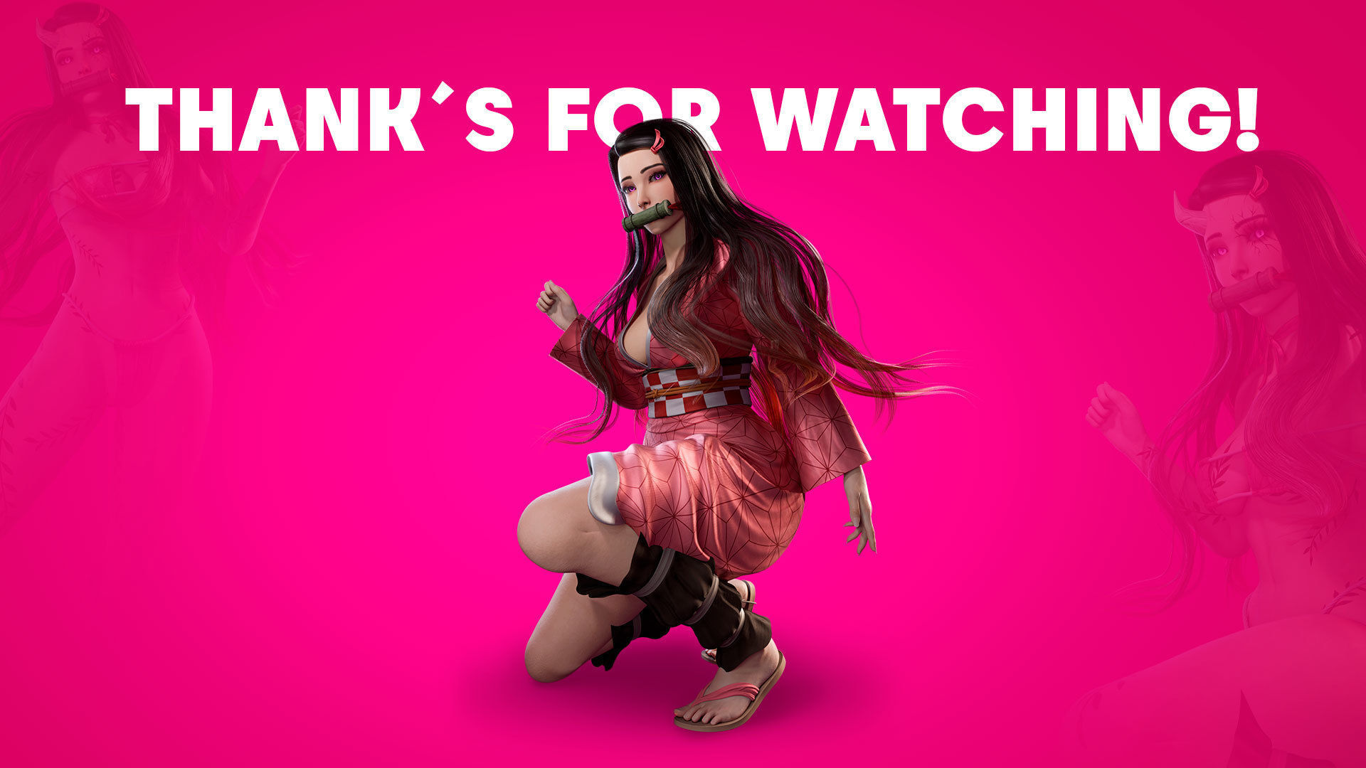 Nezuko Kamado - Game Ready - Low Poly Low-poly 3D model_21