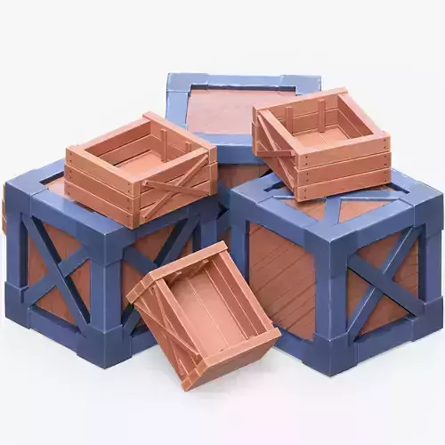 Stylized Wooden Boxes