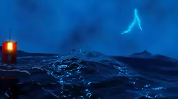 A signpost for the stormy ocean