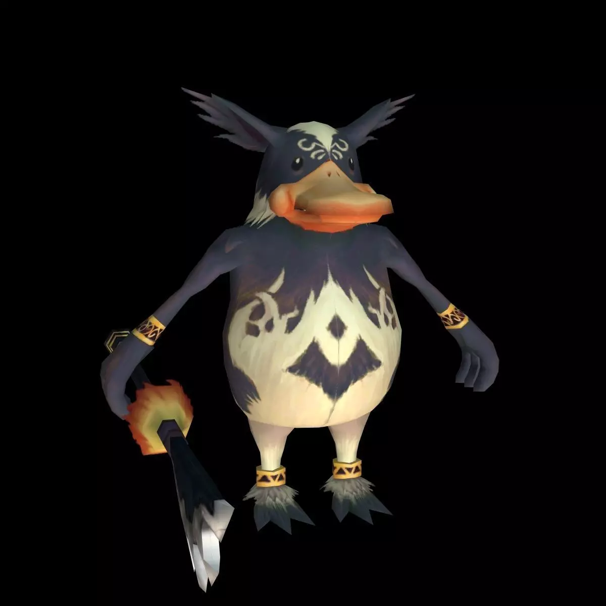 fantasy turtle duck creature Low-poly 3D model_0