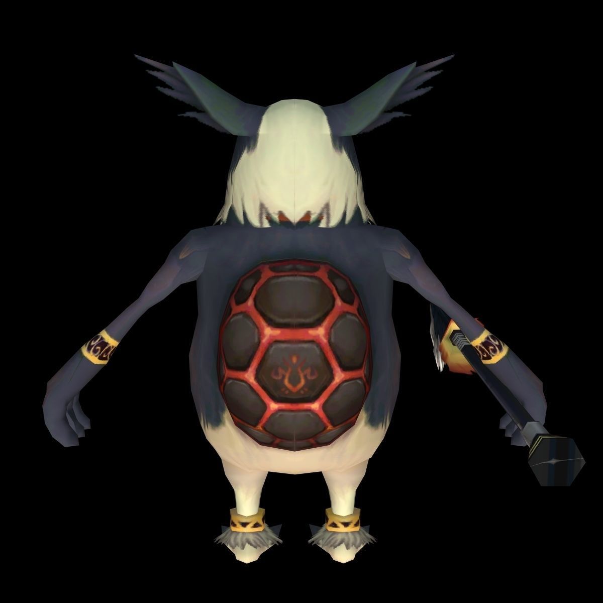 fantasy turtle duck creature Low-poly 3D model_2