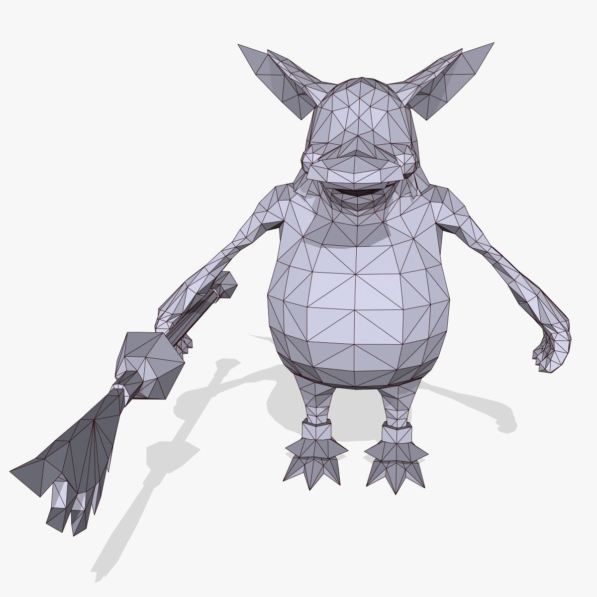 fantasy turtle duck creature Low-poly 3D model_3