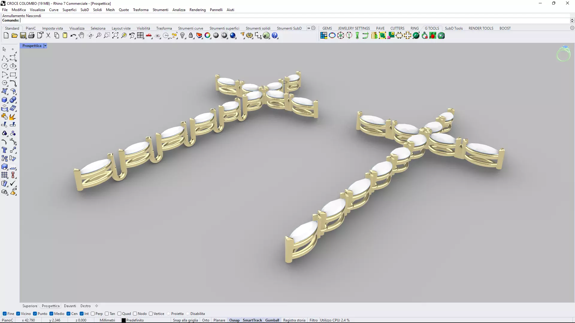 JEWEL CROSS 3D print model