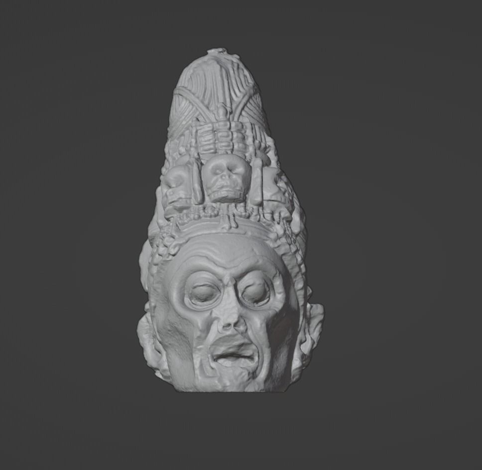 Goddess Chamunda Head - High Poly 3D File 3D print model_9