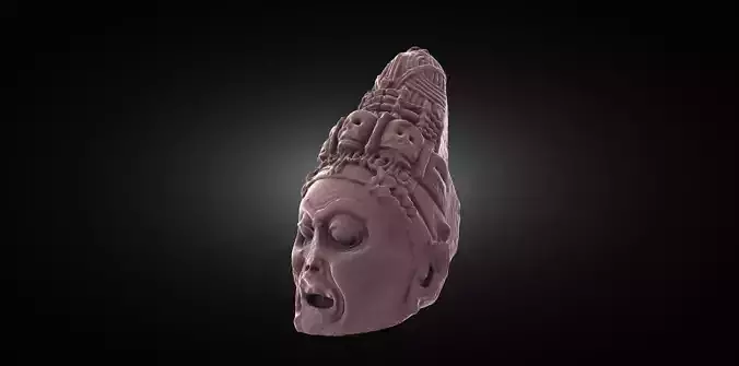 Goddess Chamunda Head - High Poly 3D File