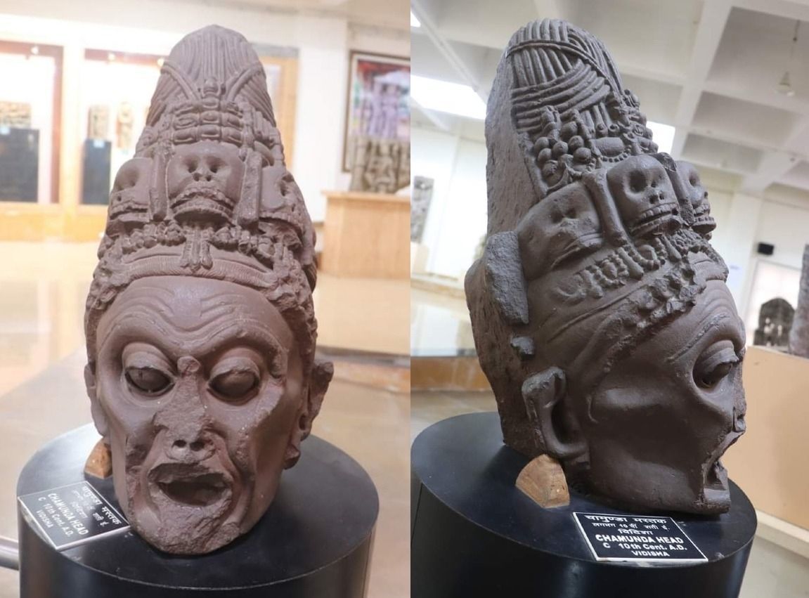 Goddess Chamunda Head - High Poly 3D File 3D print model_3