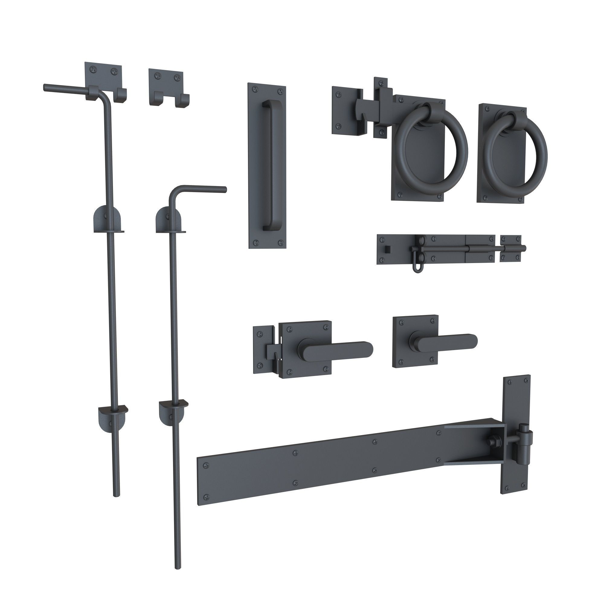 Gate Hardware Kit 3D model_1