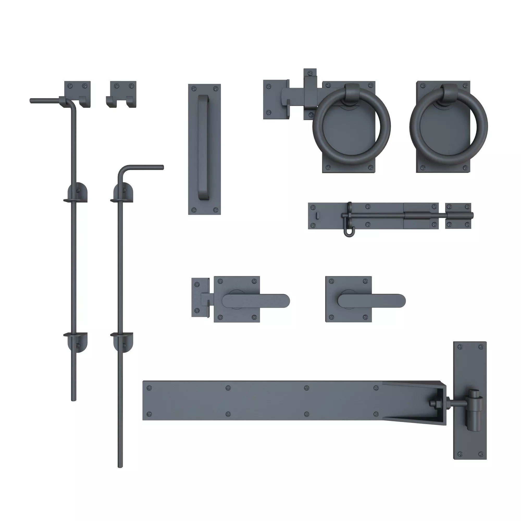 Gate Hardware Kit 3D model_0