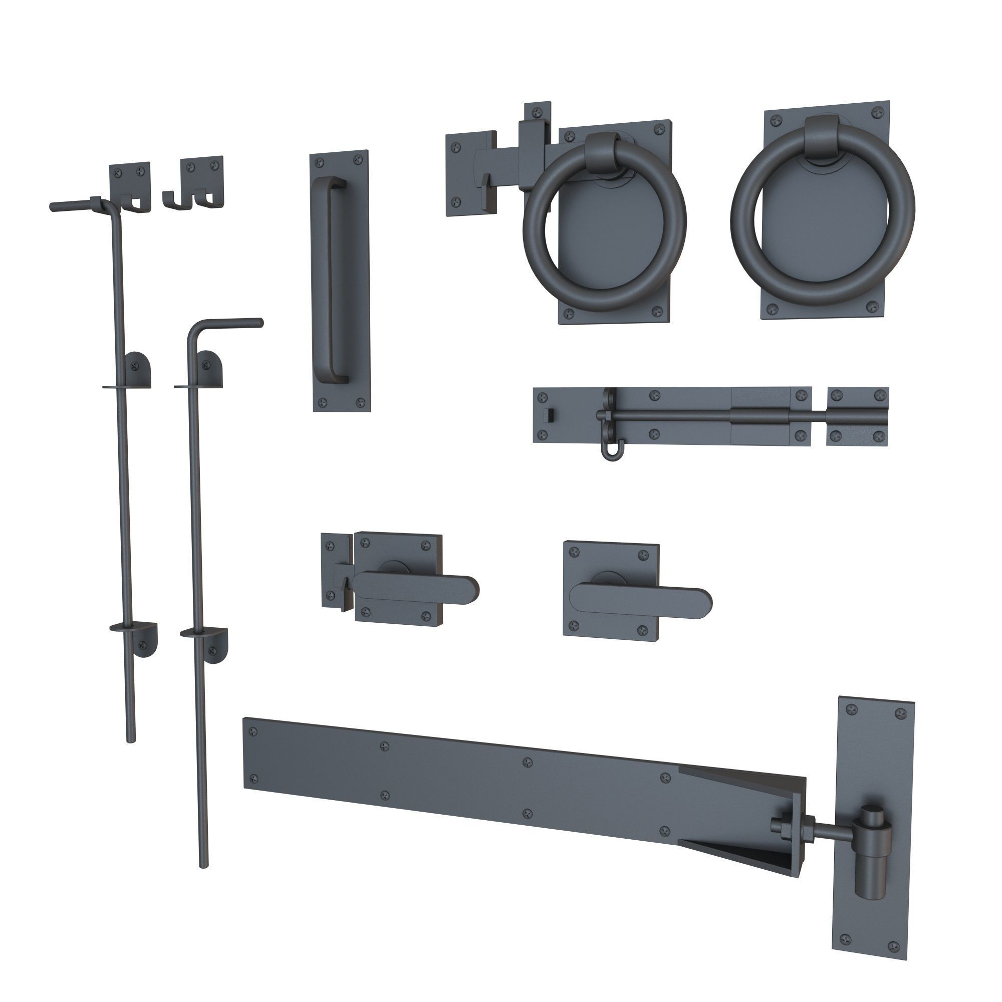 Gate Hardware Kit 3D model_2