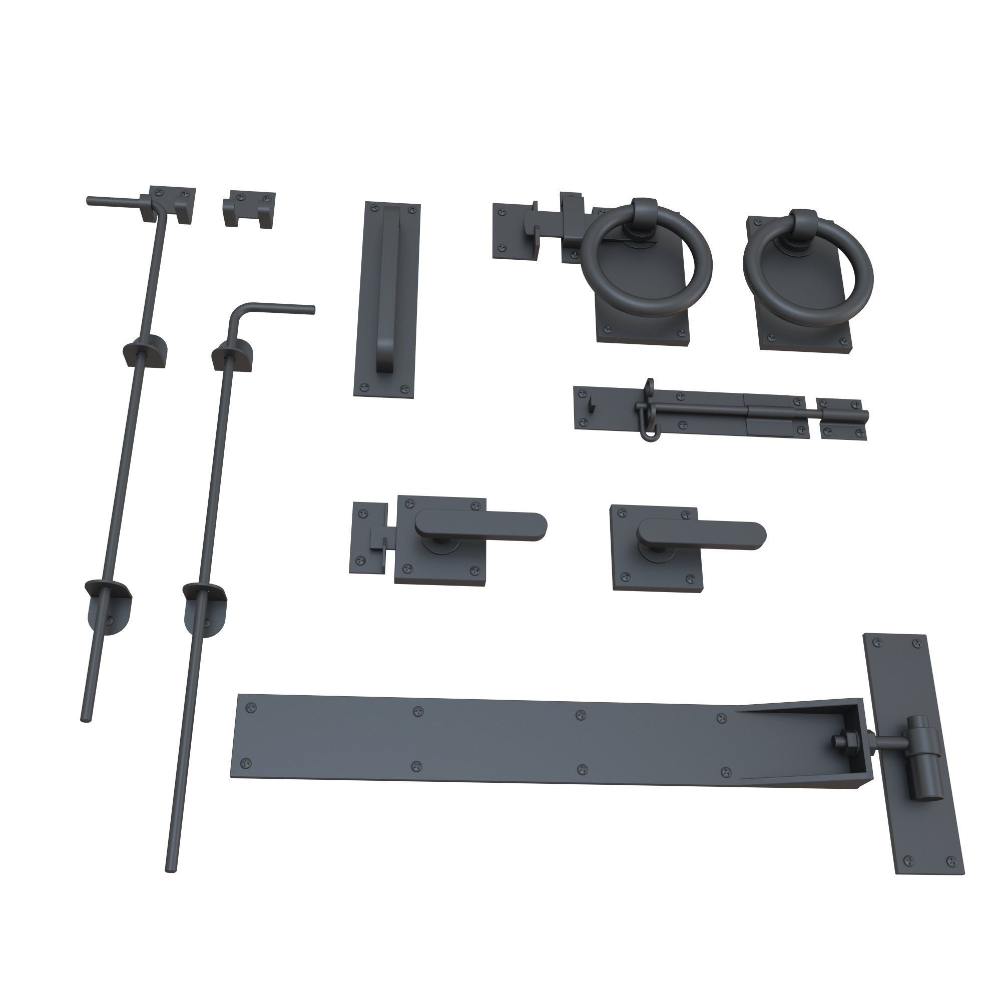 Gate Hardware Kit 3D model_4