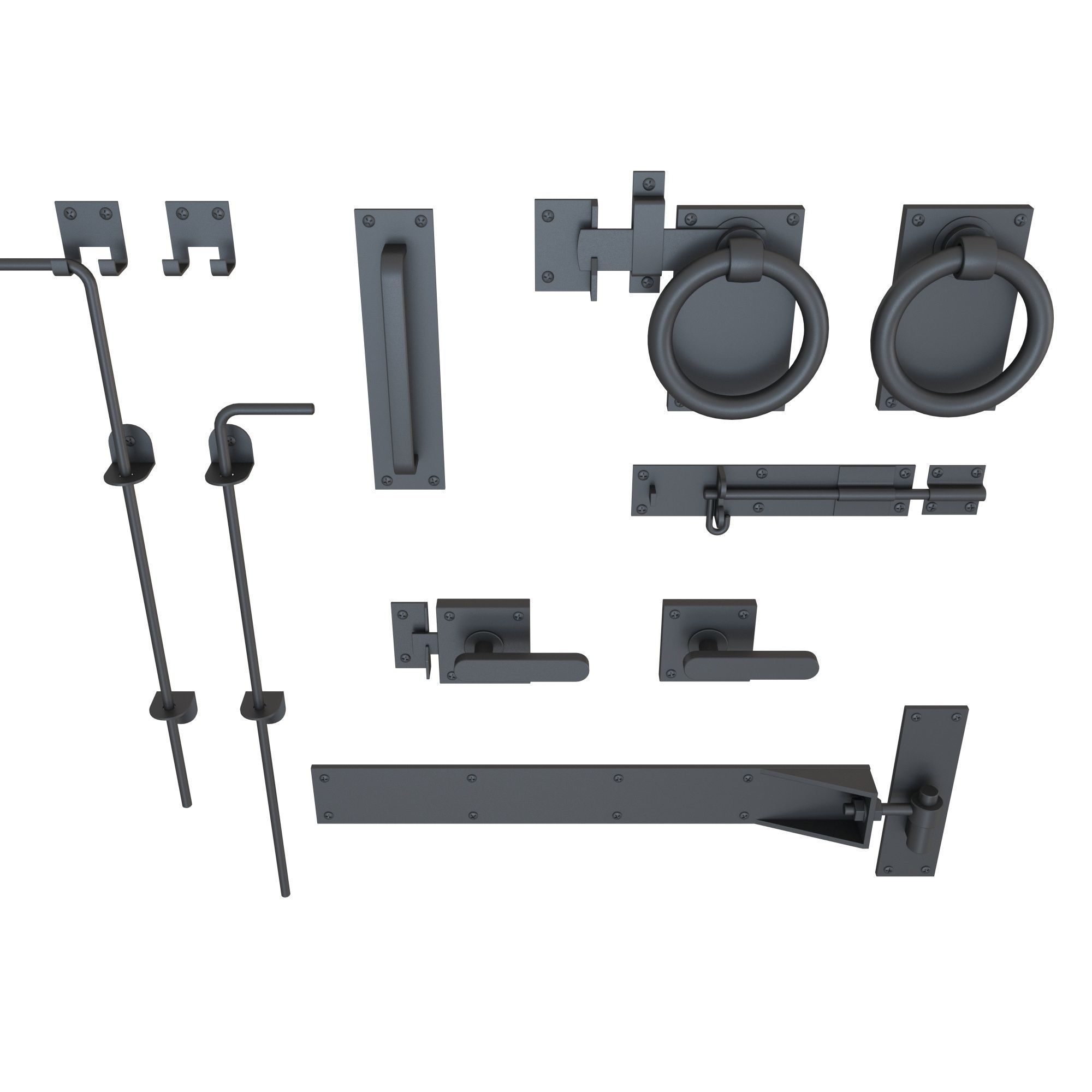 Gate Hardware Kit 3D model_3