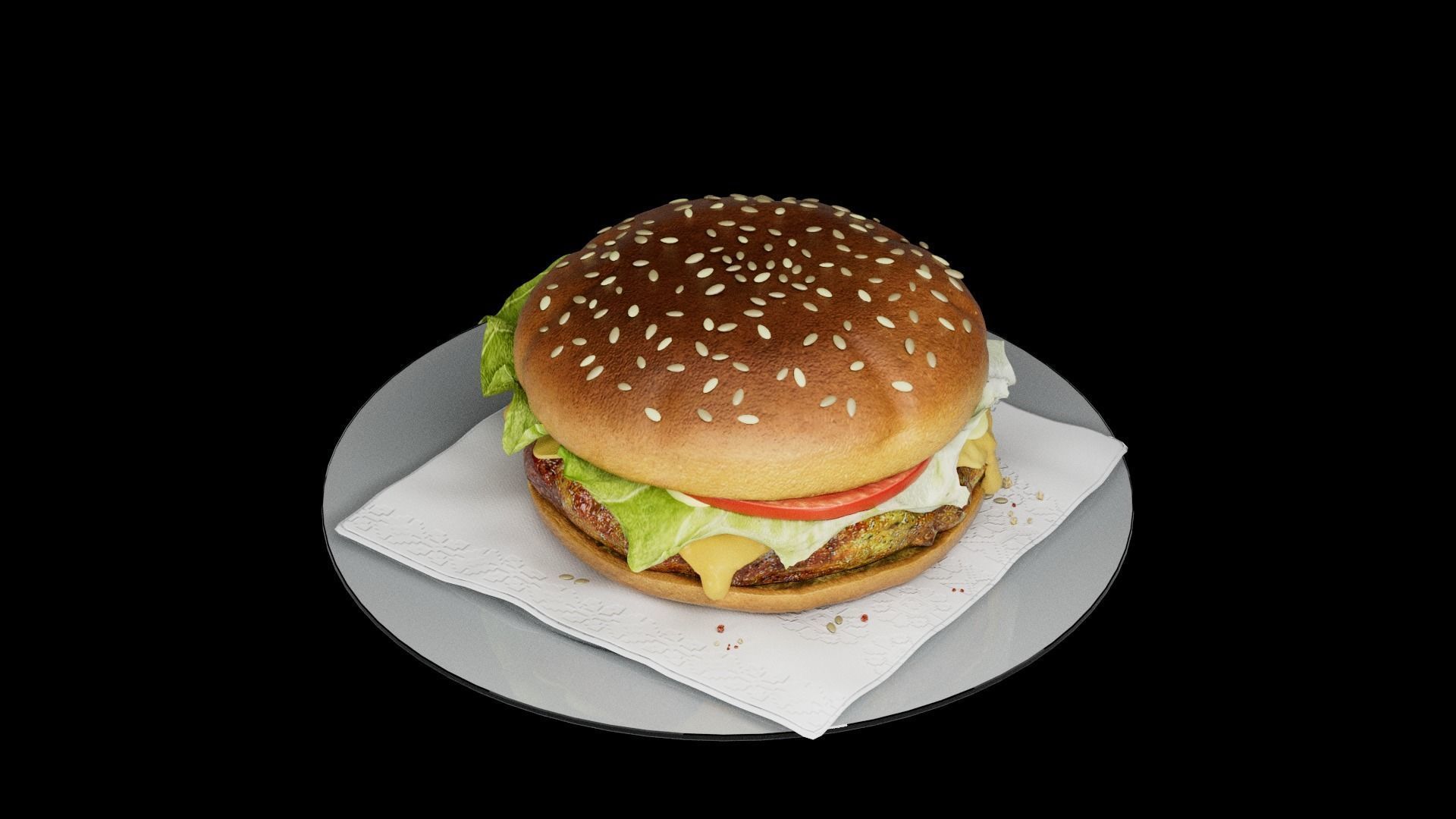 Hamburger classic 3 3D model_6