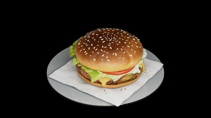 Hamburger classic 3 3D model 7