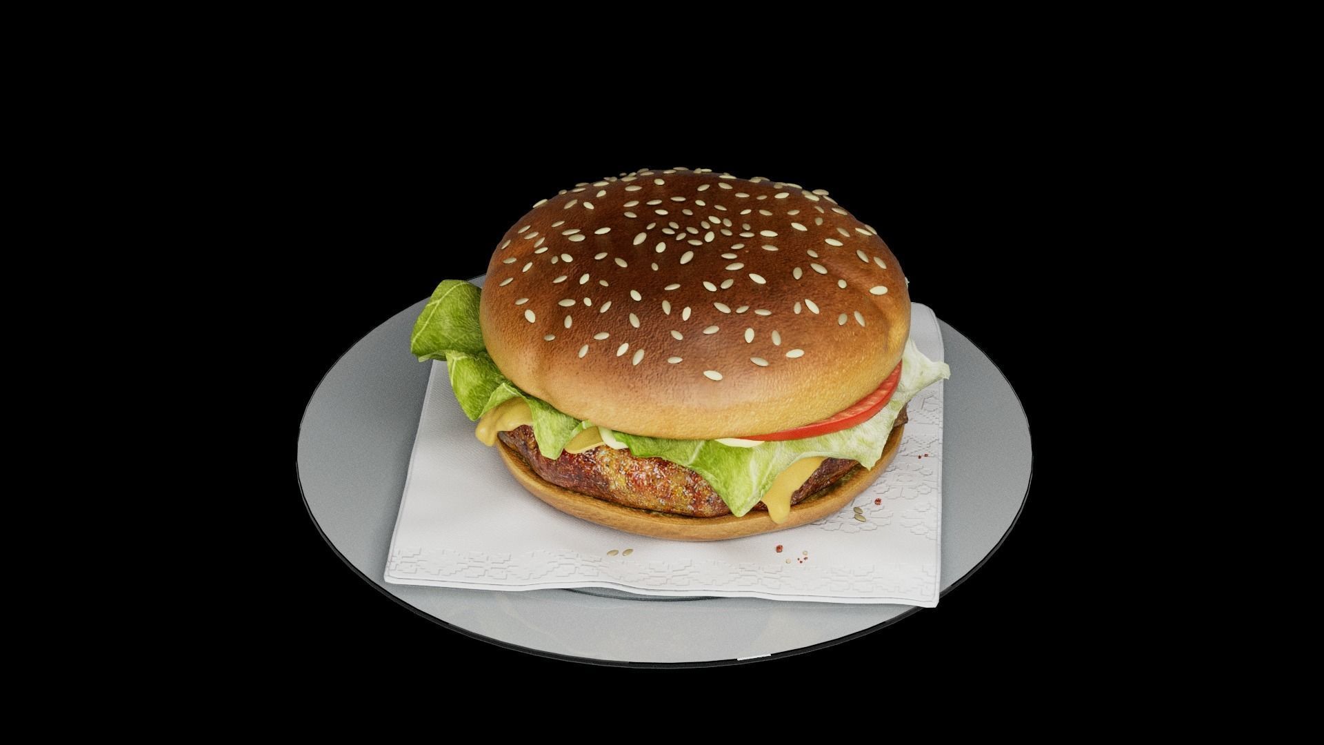 Hamburger classic 3 3D model_8
