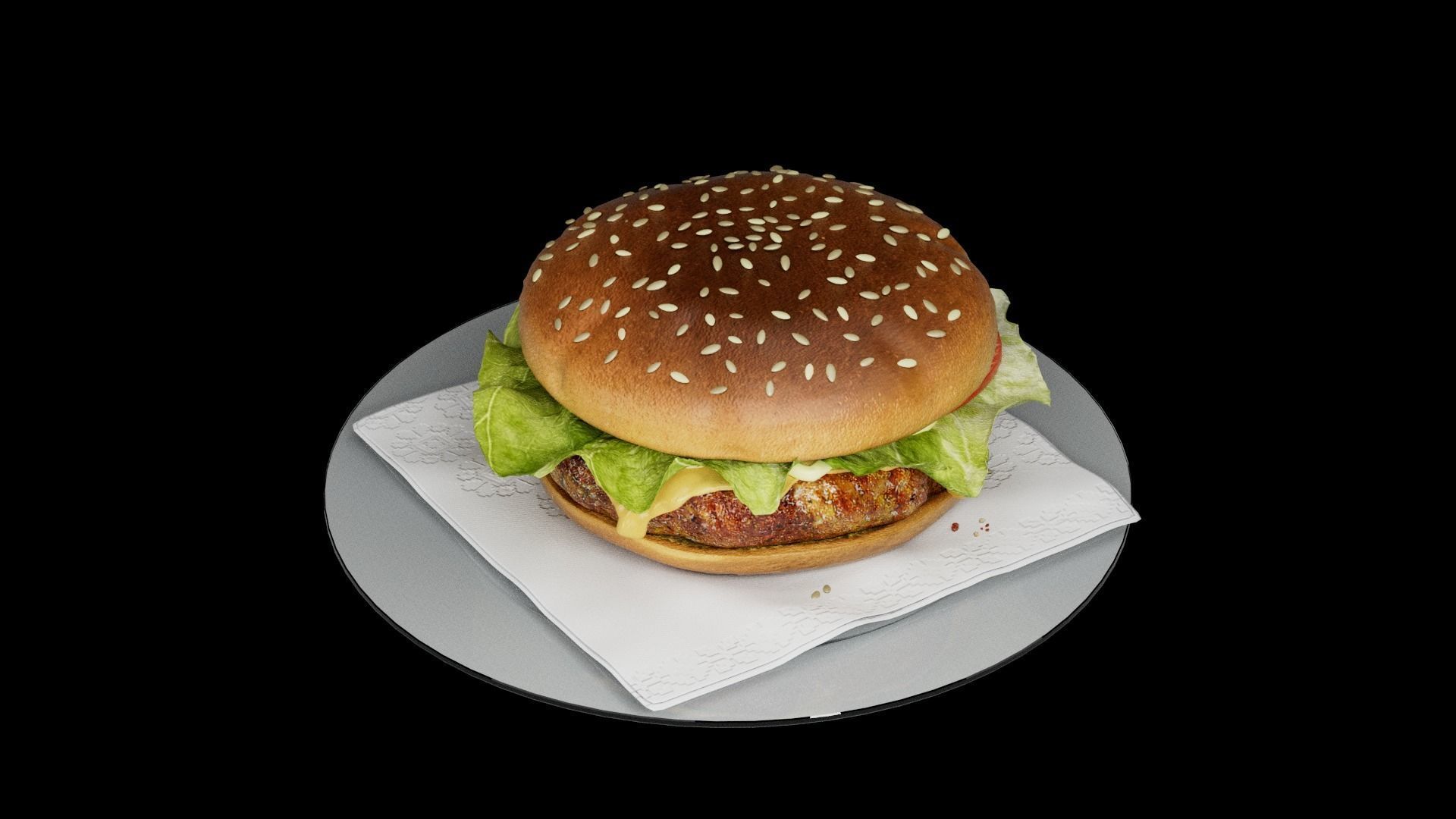 Hamburger classic 3 3D model_10