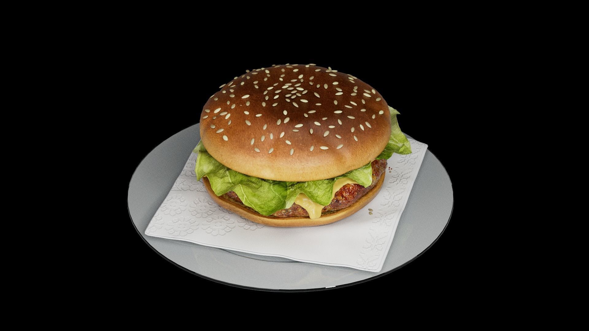 Hamburger classic 3 3D model_12
