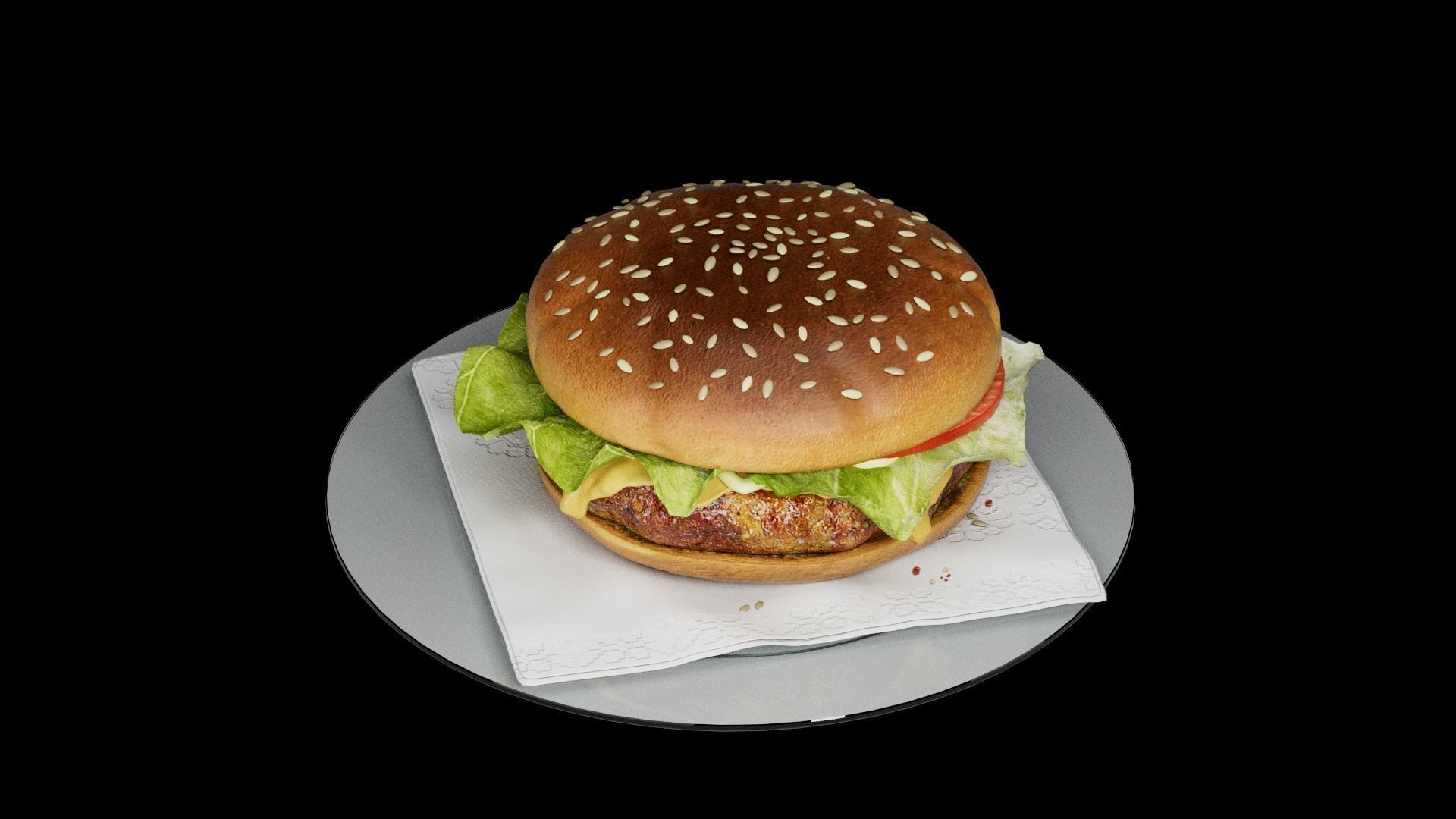 Hamburger classic 3 3D model_9
