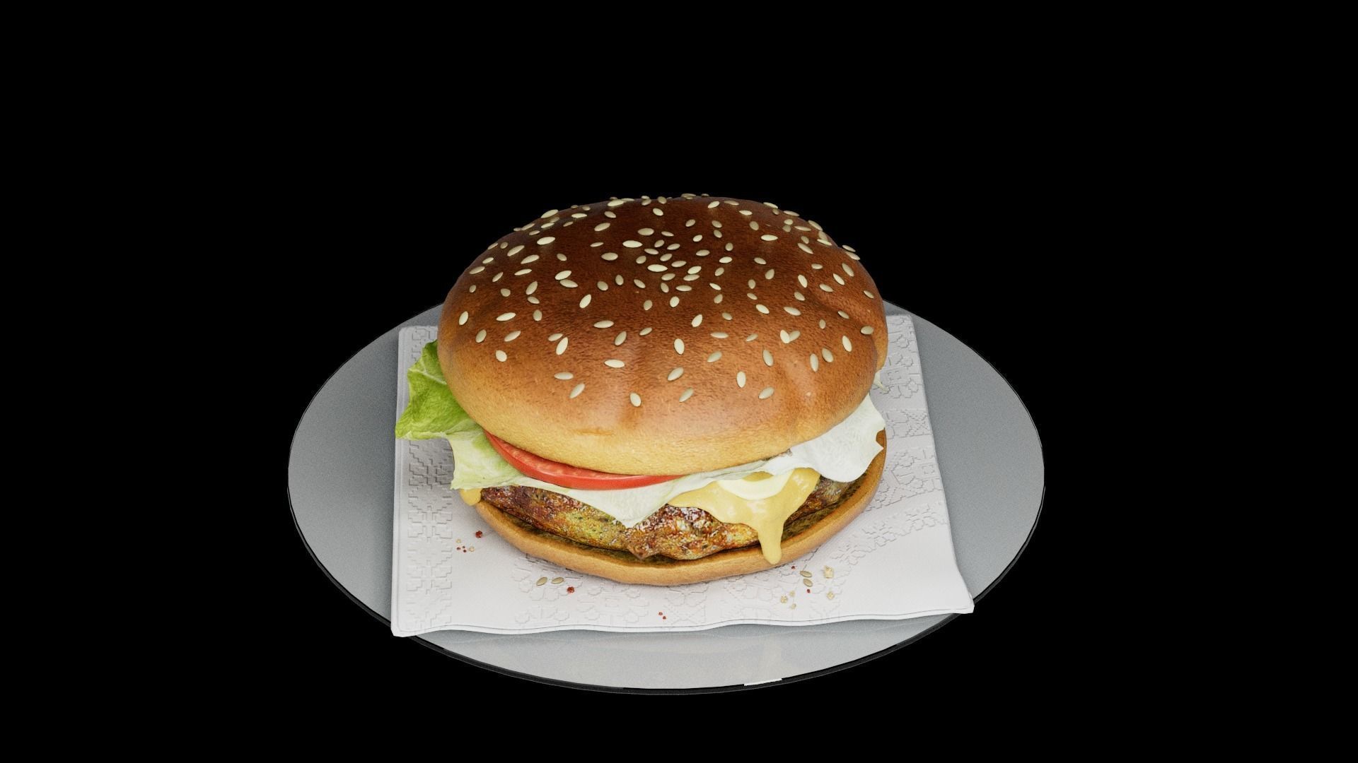 Hamburger classic 3 3D model_23