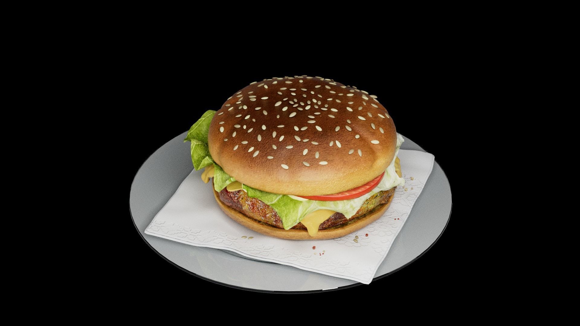Hamburger classic 3 3D model_7