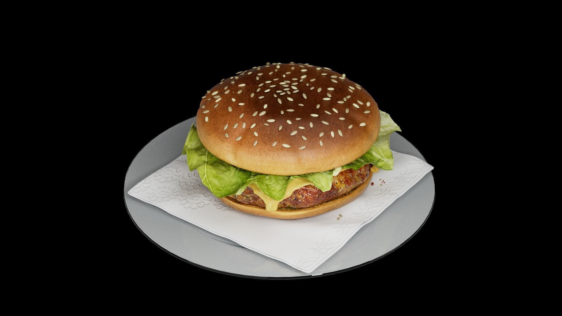 Hamburger classic 3 3D model_11