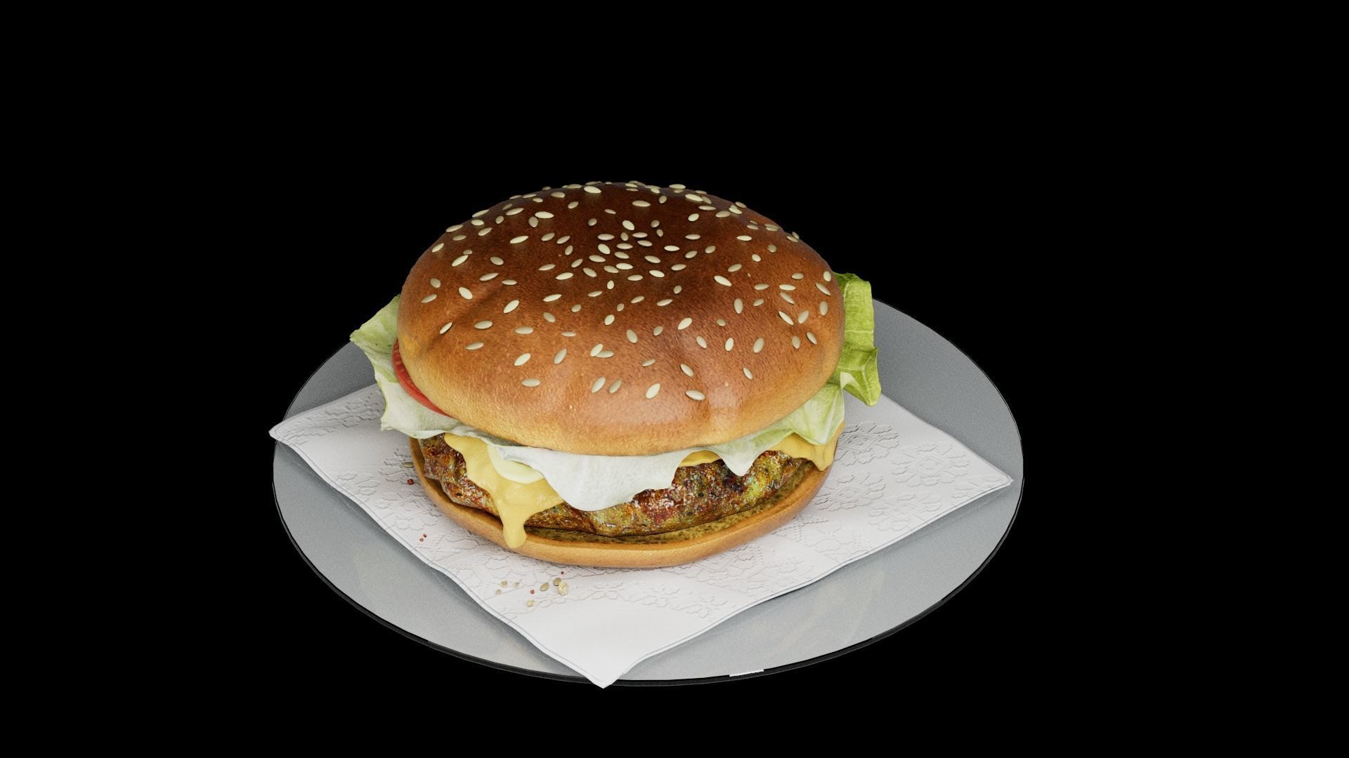 Hamburger classic 3 3D model_19