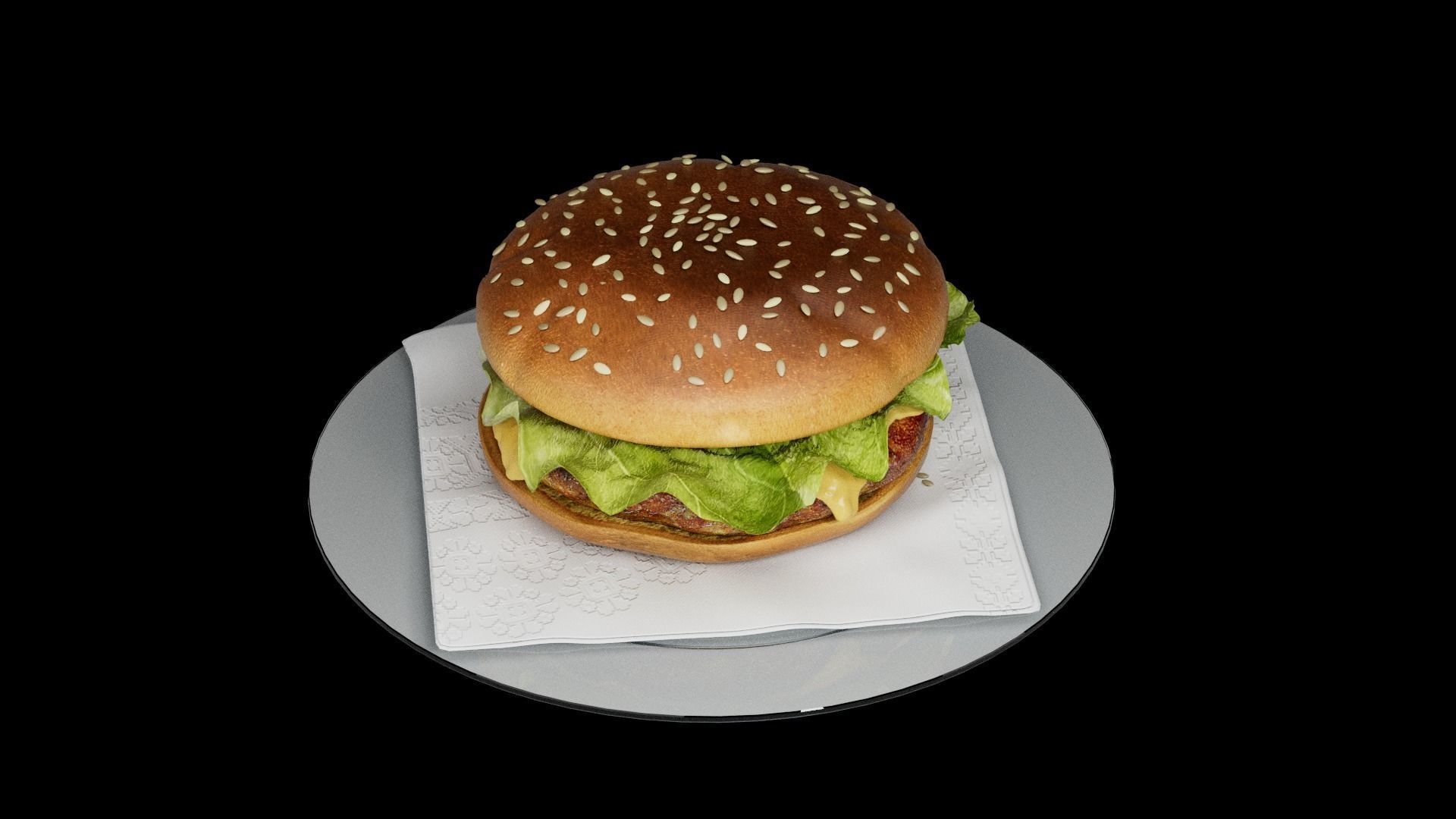 Hamburger classic 3 3D model_13