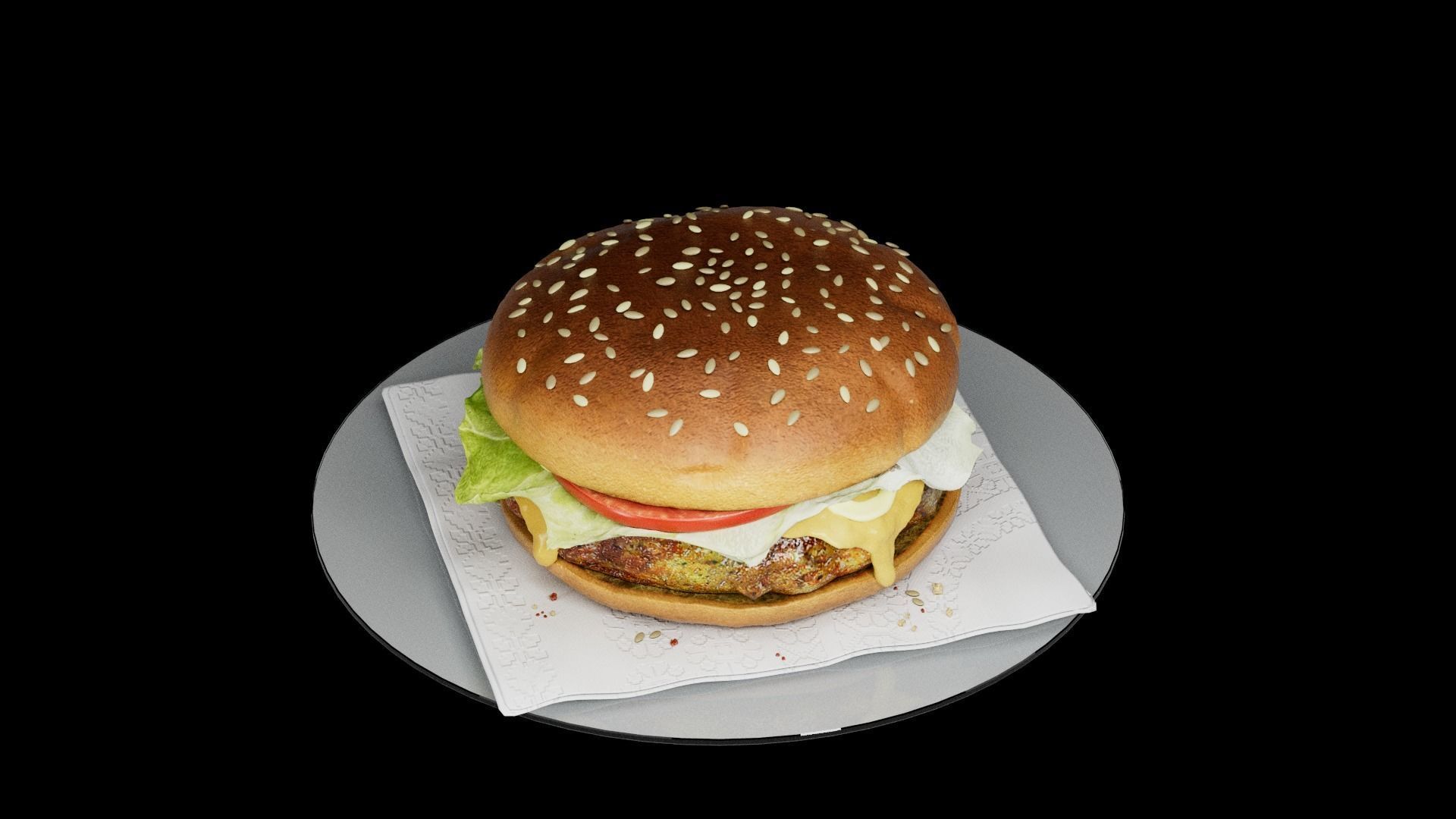 Hamburger classic 3 3D model_25