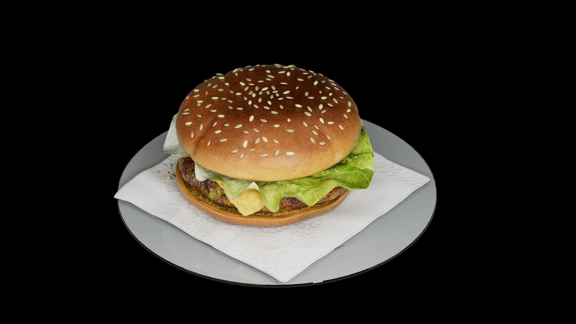 Hamburger classic 3 3D model_15