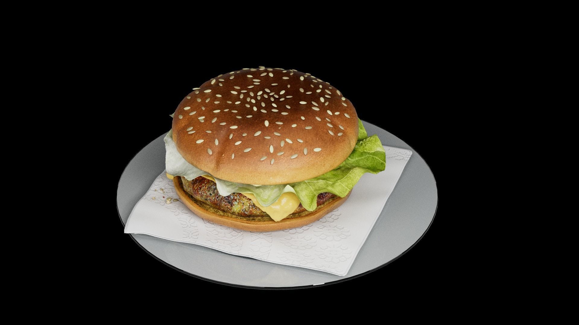 Hamburger classic 3 3D model_16
