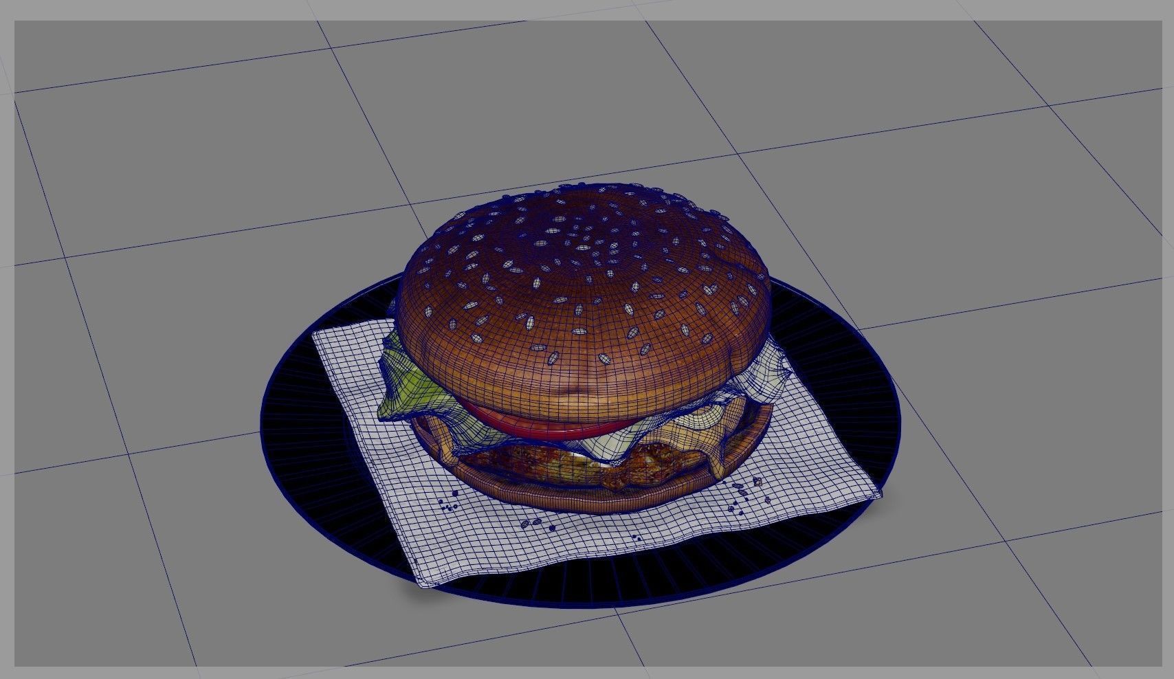 Hamburger classic 3 3D model_27