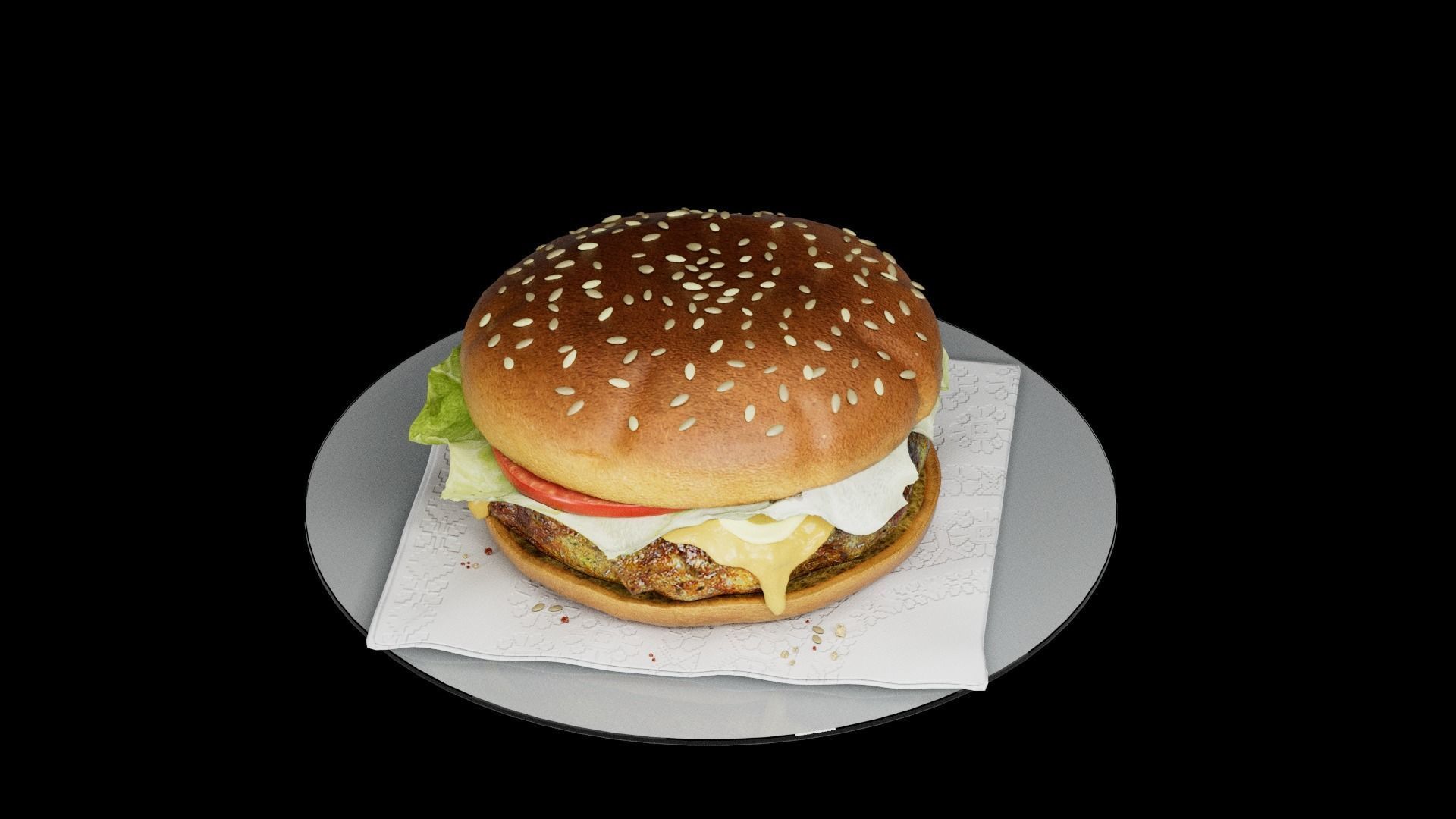 Hamburger classic 3 3D model_22