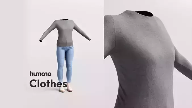 Woman casual clothes - outfit - jeans and sweter - 043-3378