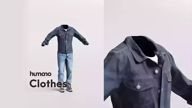 Man casual  outfit - clothes - jeans and jacket - 041-5224